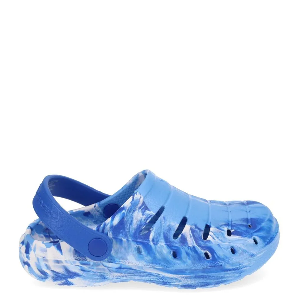 Rugged Shark LITTLE BOYS Clogs SIZE 1 Blue Swirl Sandals NEW